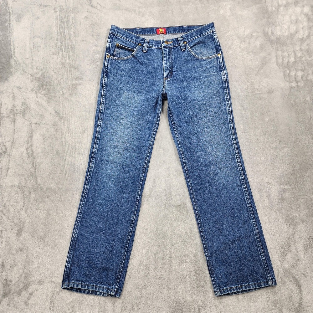 Wrangler Jeans Mens 32x30 Blue Slim Fit Straight Leg‎ Denim Casual Classic 36MWZ